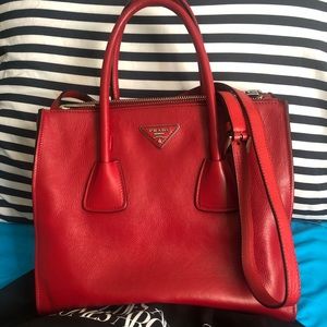 Prada Pocket Twin City Calf Large Twin